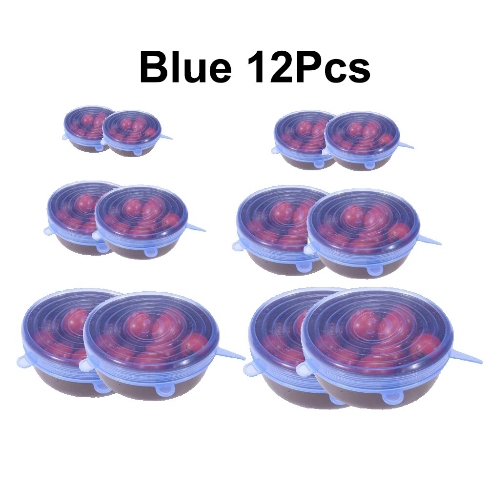 Silicone Food Lids 6/12 Pcs Set cookware-bowl-microwave