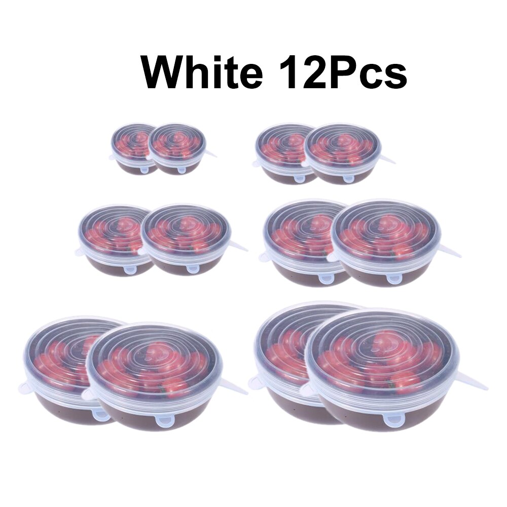 Silicone Food Lids 6/12 Pcs Set cookware-bowl-microwave